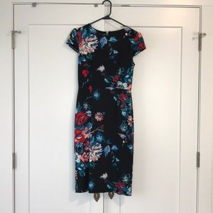 Betsey Johnson floral cap sleeve dress